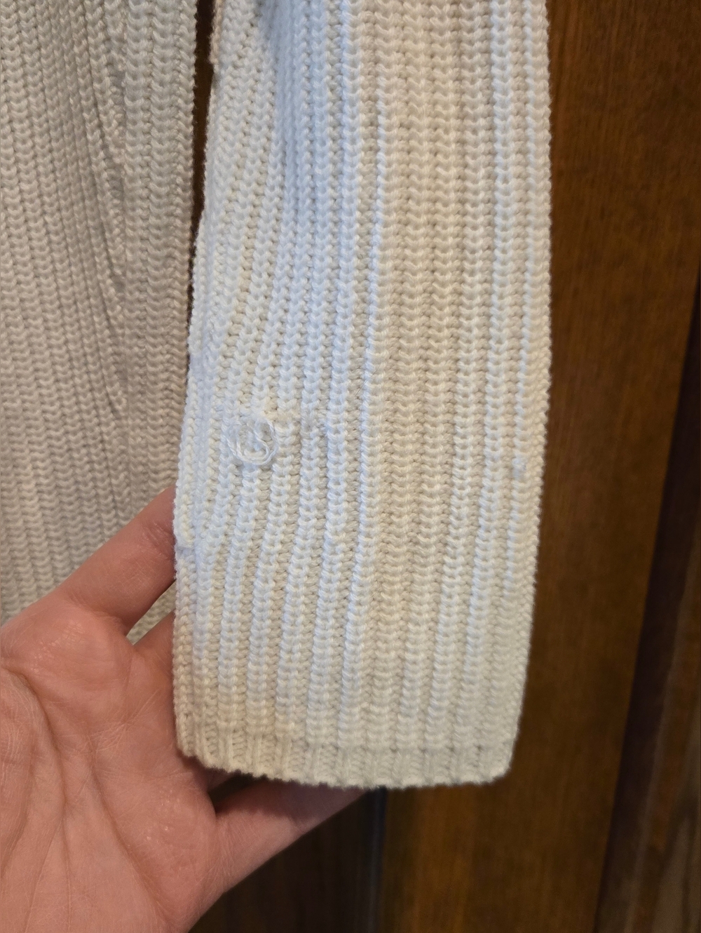 Liz Claiborne Cream Ribbed Knit Sweater Top - Picture 11 of 14